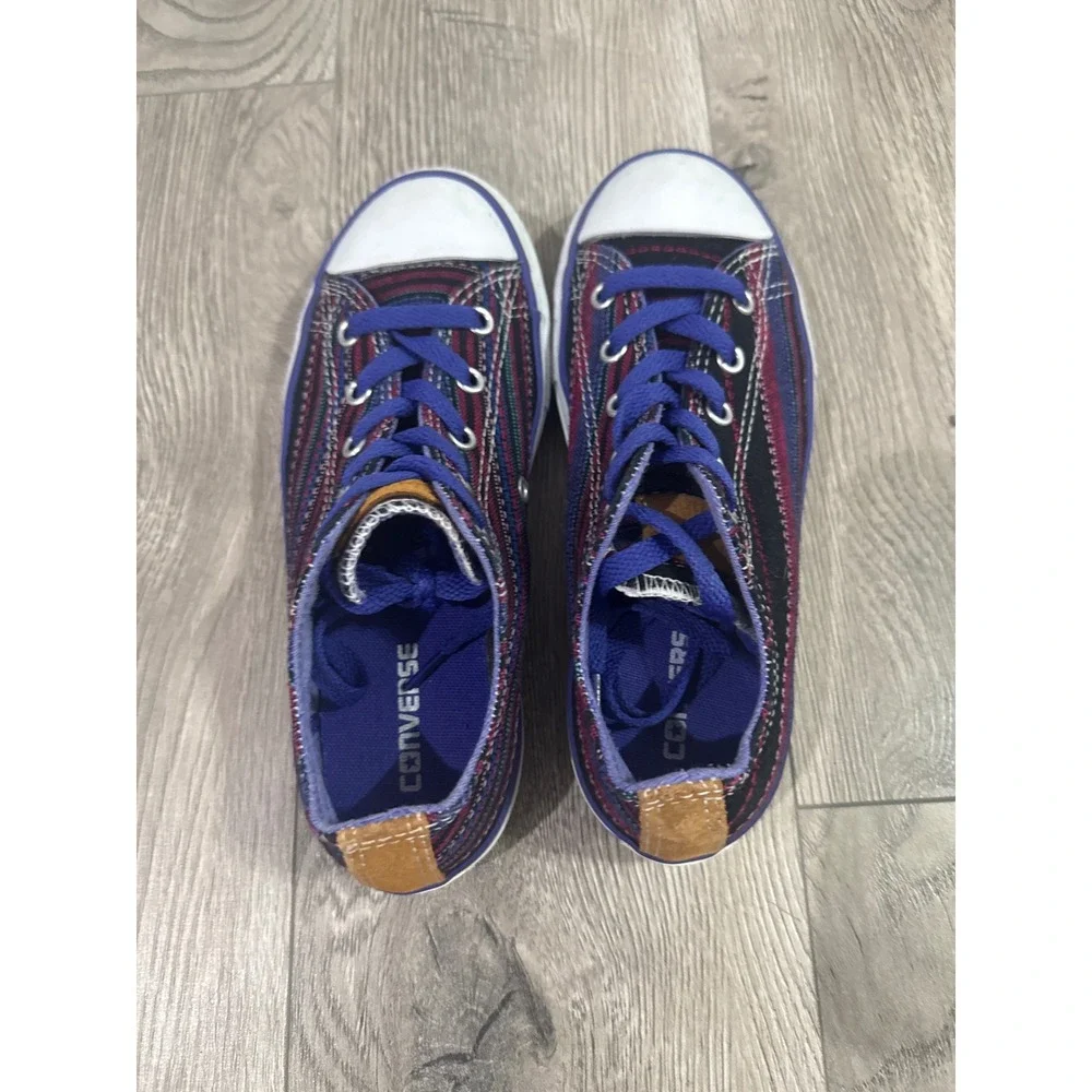 Converse Chuck Taylor All Star Junior Size 2 Multicolor Striped Low Top 648867F‎